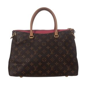 ♥️Louis Vuitton Cherry Red Monogram Canvas PallasPink Lining Tote♥️